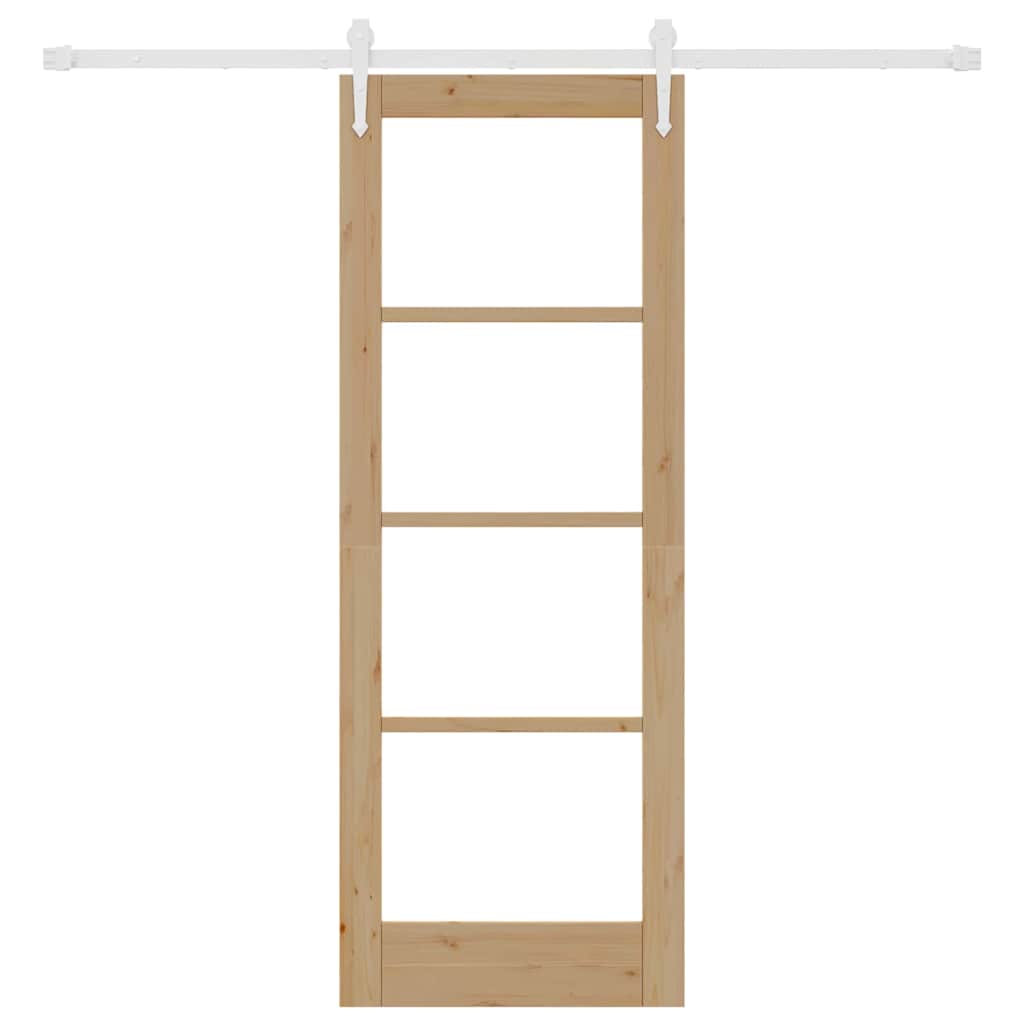 Porta Scorrevole Marrone 73.5 x 198.5 cm Legno e metallo | homemem39