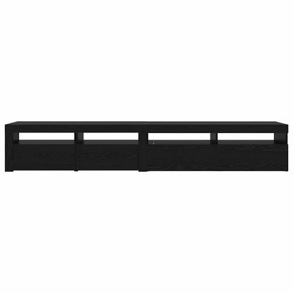 Mobile TV 2 pcs Rovere Nero Legno ingegnerizzato | homemem39