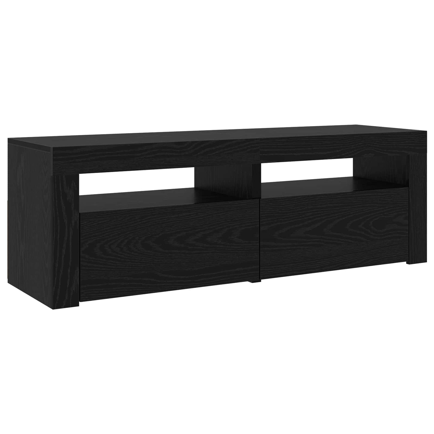 Mobile TV 2 pcs Rovere Nero Legno ingegnerizzato | homemem39