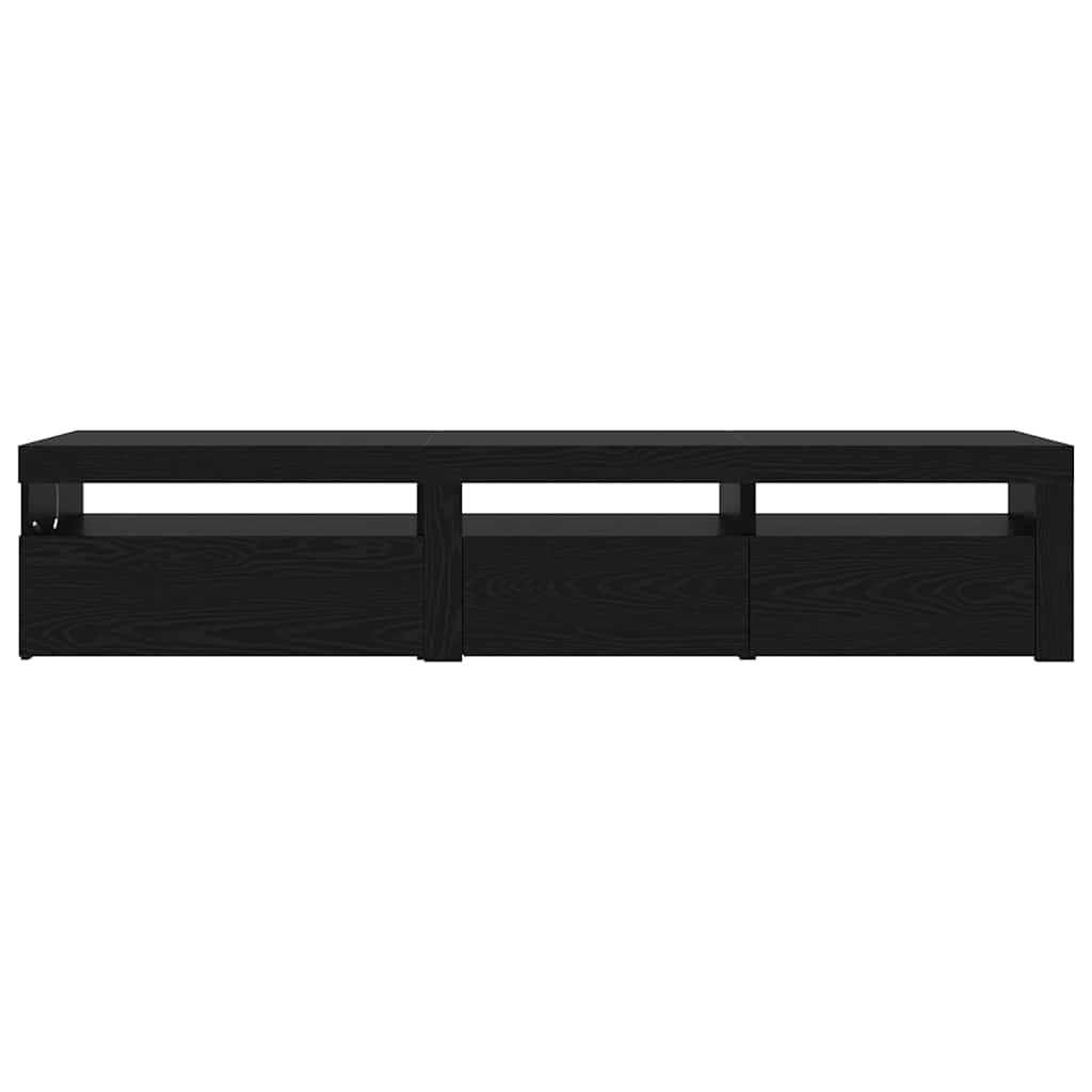 Mobile TV 2 pcs Rovere Nero Legno ingegnerizzato | homemem39
