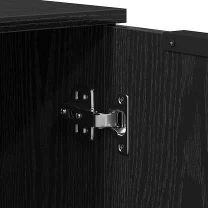 Credenza 3 pcs Nero 70 x 41 x 75 cm Legno multistrato