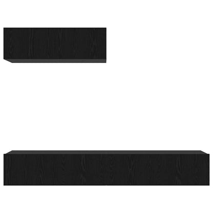 Set mobile TV 3 pcs Rovere Nero Legno multistrato