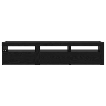 Mobile TV 2 pcs Rovere Nero Legno ingegnerizzato | homemem39