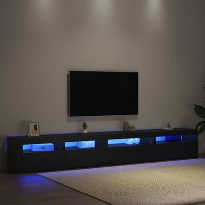 Set mobile TV 3 pcs Rovere Nero Legno ingegnerizzato | homemem39