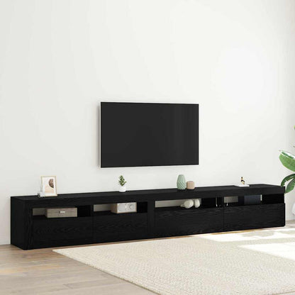 Set mobile TV 3 pcs Rovere Nero Legno ingegnerizzato | homemem39
