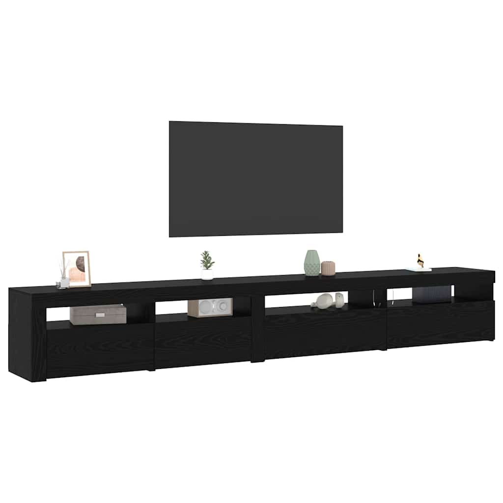 Set mobile TV 3 pcs Rovere Nero Legno ingegnerizzato | homemem39