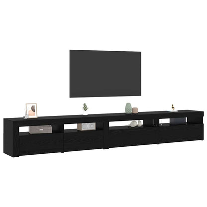 Set mobile TV 3 pcs Rovere Nero Legno ingegnerizzato | homemem39