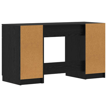 Scrivania Rovere Nero 133 x 50 x 75 cm Legno multistrato