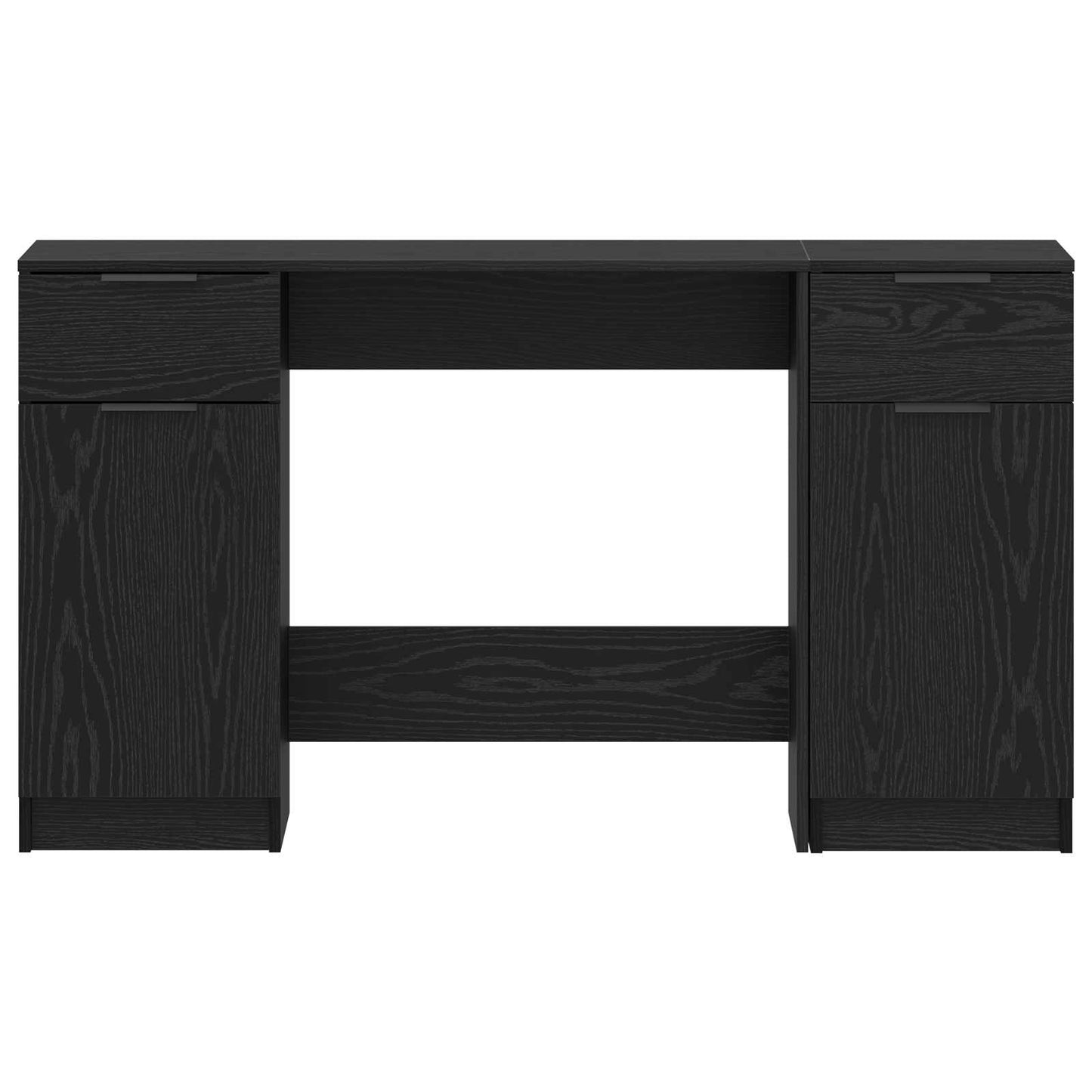 Scrivania Rovere Nero 133 x 50 x 75 cm Legno multistrato