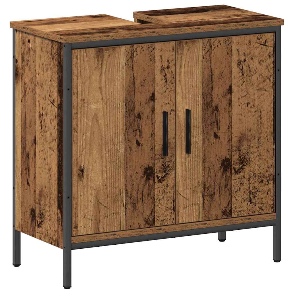 Set di mobili per il bagno 2 pcs Marrone Legno multistrato | homemem39