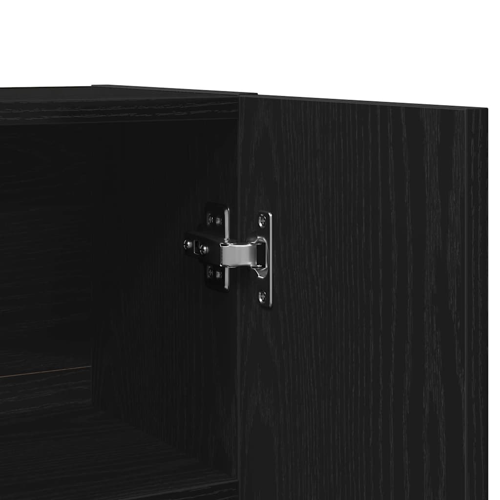 Armadio per Lavatrice 2 pcs Rovere Nero 70,5 x 71,5 x 181,5 cm | homemem39