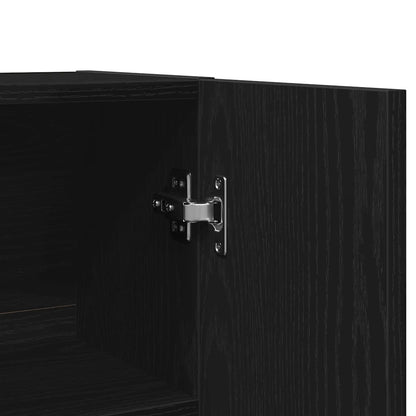 Armadio per Lavatrice 2 pcs Rovere Nero 70,5 x 71,5 x 181,5 cm | homemem39