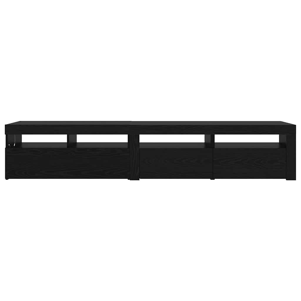 Mobile TV 2 pcs Rovere Nero Legno ingegnerizzato | homemem39