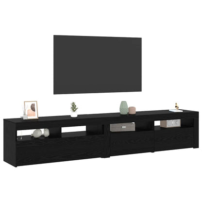 Mobile TV 2 pcs Rovere Nero Legno ingegnerizzato | homemem39