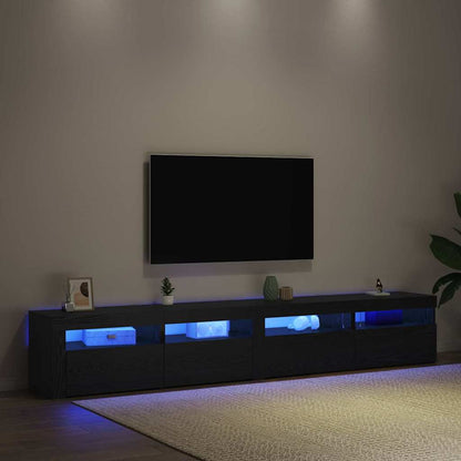 Set mobile TV 3 pcs Rovere Nero Legno ingegnerizzato | homemem39