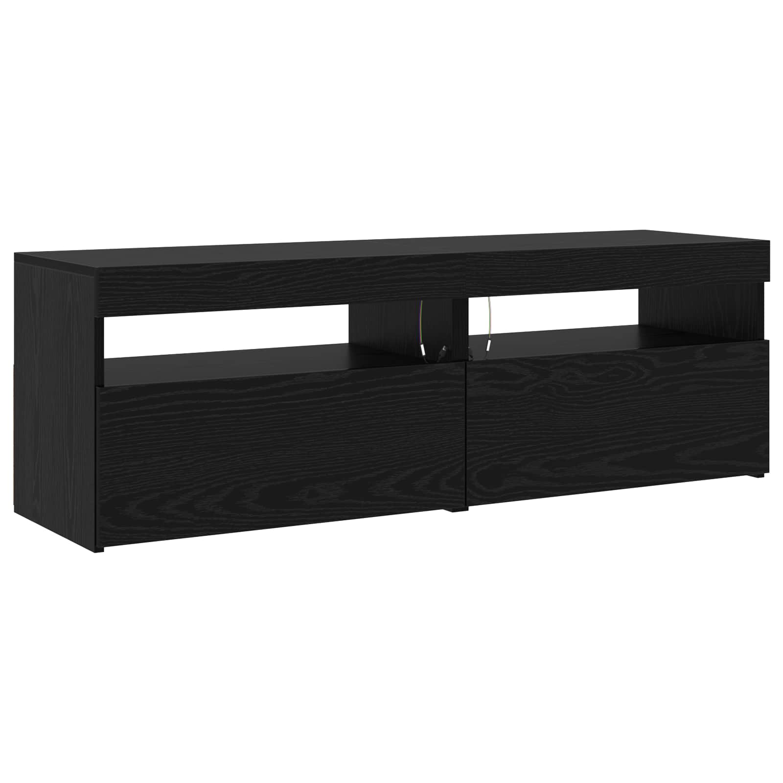 Set mobile TV 3 pcs Rovere Nero Legno ingegnerizzato | homemem39
