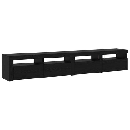Set mobile TV 3 pcs Rovere Nero Legno ingegnerizzato | homemem39