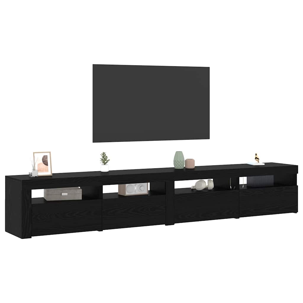 Set mobile TV 3 pcs Rovere Nero Legno ingegnerizzato | homemem39