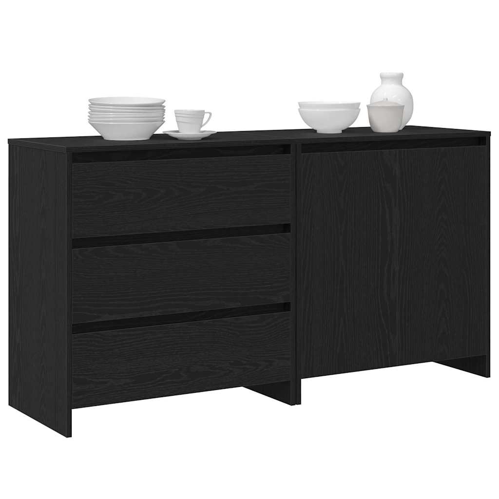Credenza 2 pcs Nero 70 x 41 x 75 cm Legno multistrato - homemem39
