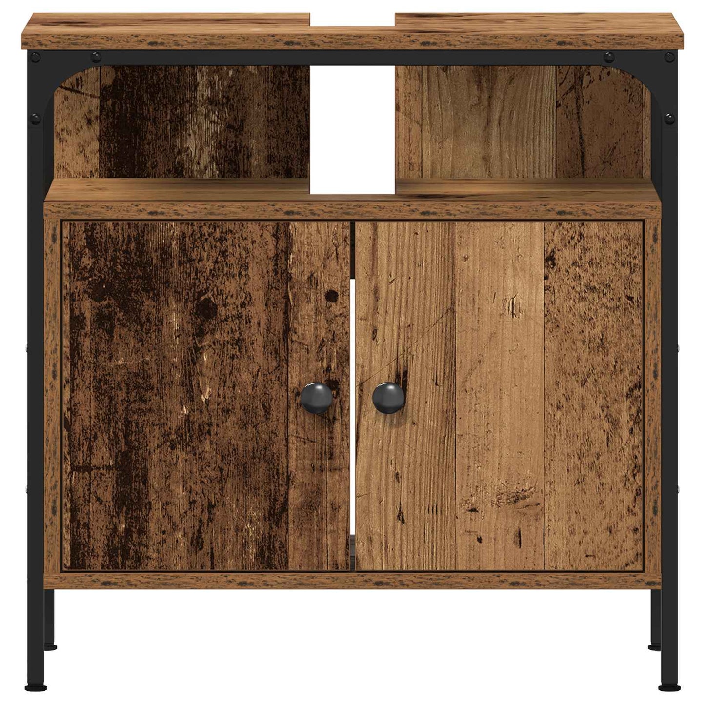 Set di mobili per il bagno 2 pcs Marrone Legno multistrato | homemem39