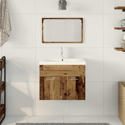 Set di mobili per il bagno Montaggio a parete Legno multistrato | homemem39