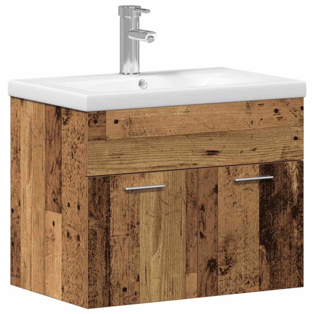 Set di mobili per il bagno Montaggio a parete Legno multistrato | homemem39