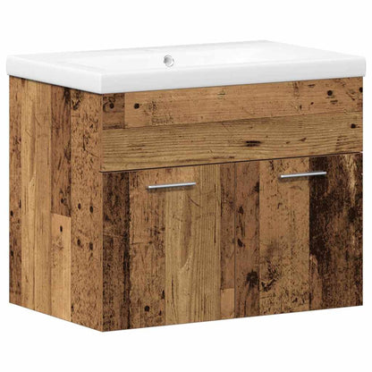 Set di mobili per il bagno con porta 3 pcs Legno vecchio | homemem39