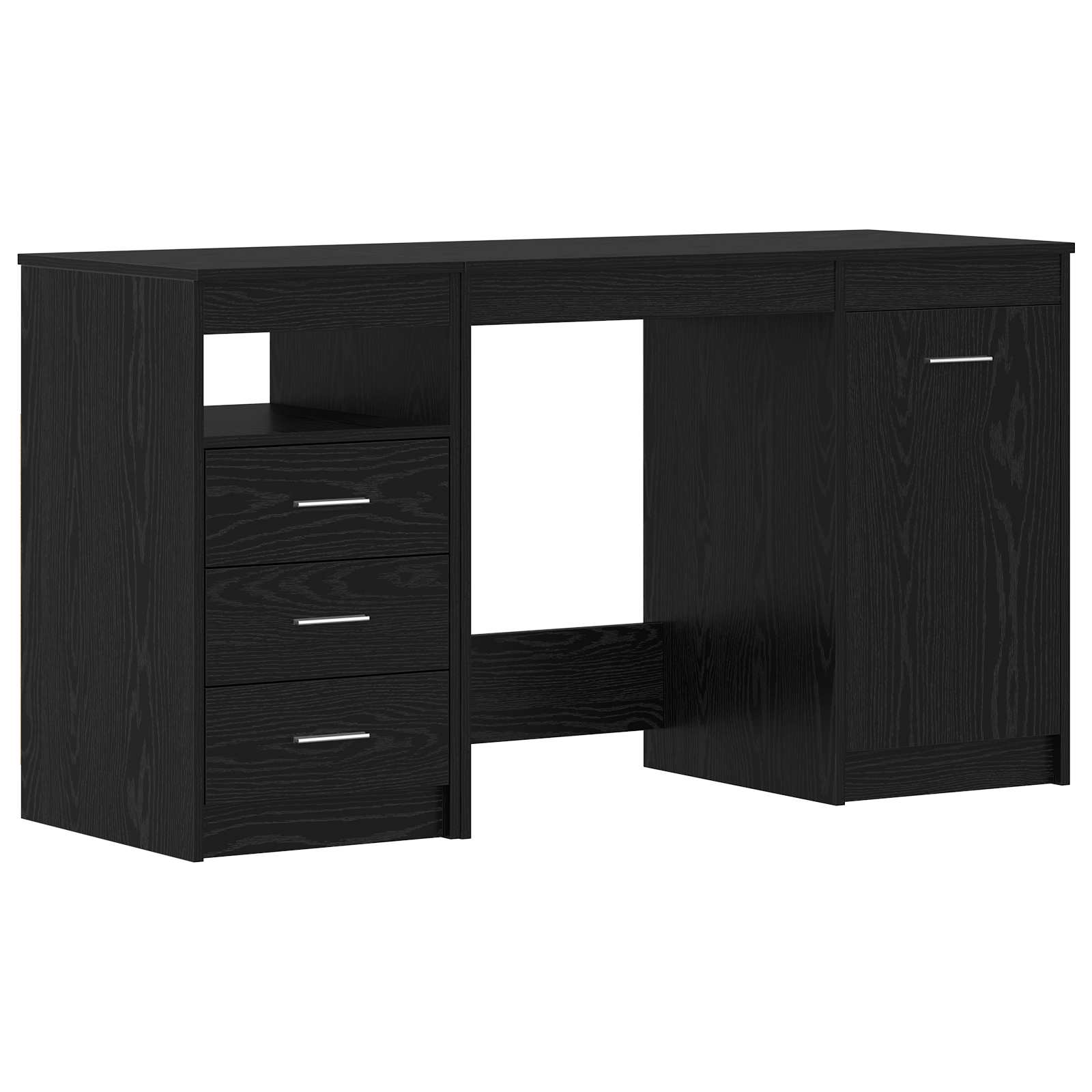 Scrivania 2 pcs Rovere Nero 140 x 50 x 76 cm Legno multistrato | homemem39