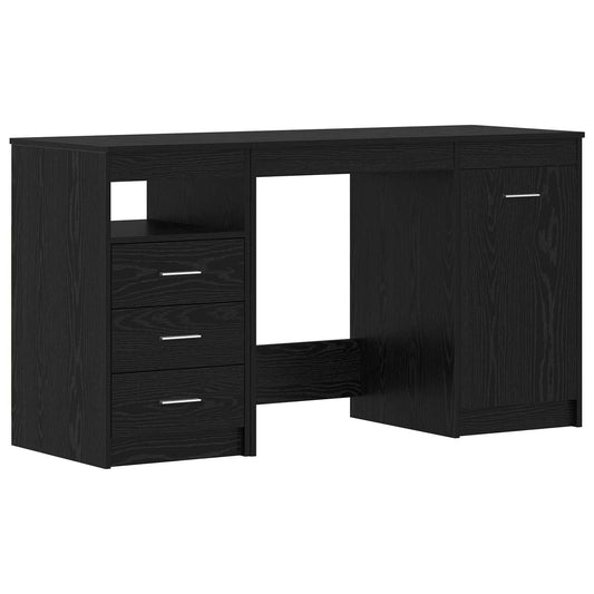 Scrivania 2 pcs Rovere Nero 140 x 50 x 76 cm Legno multistrato | homemem39