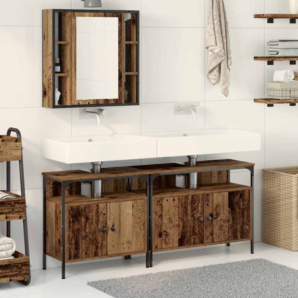 Unità da Bagno 3 pz Marrone 80 x 30 x 60 cm | homemem39