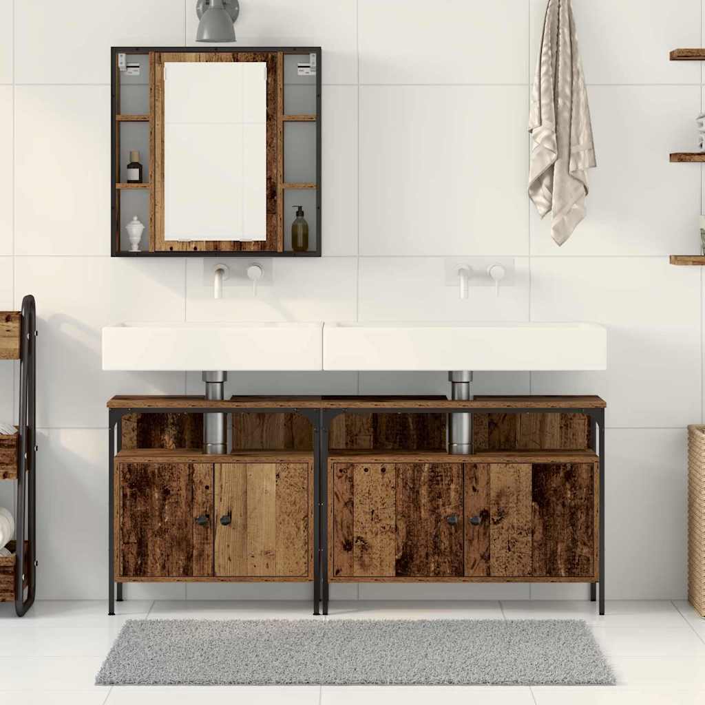 Unità da Bagno 3 pz Marrone 80 x 30 x 60 cm | homemem39