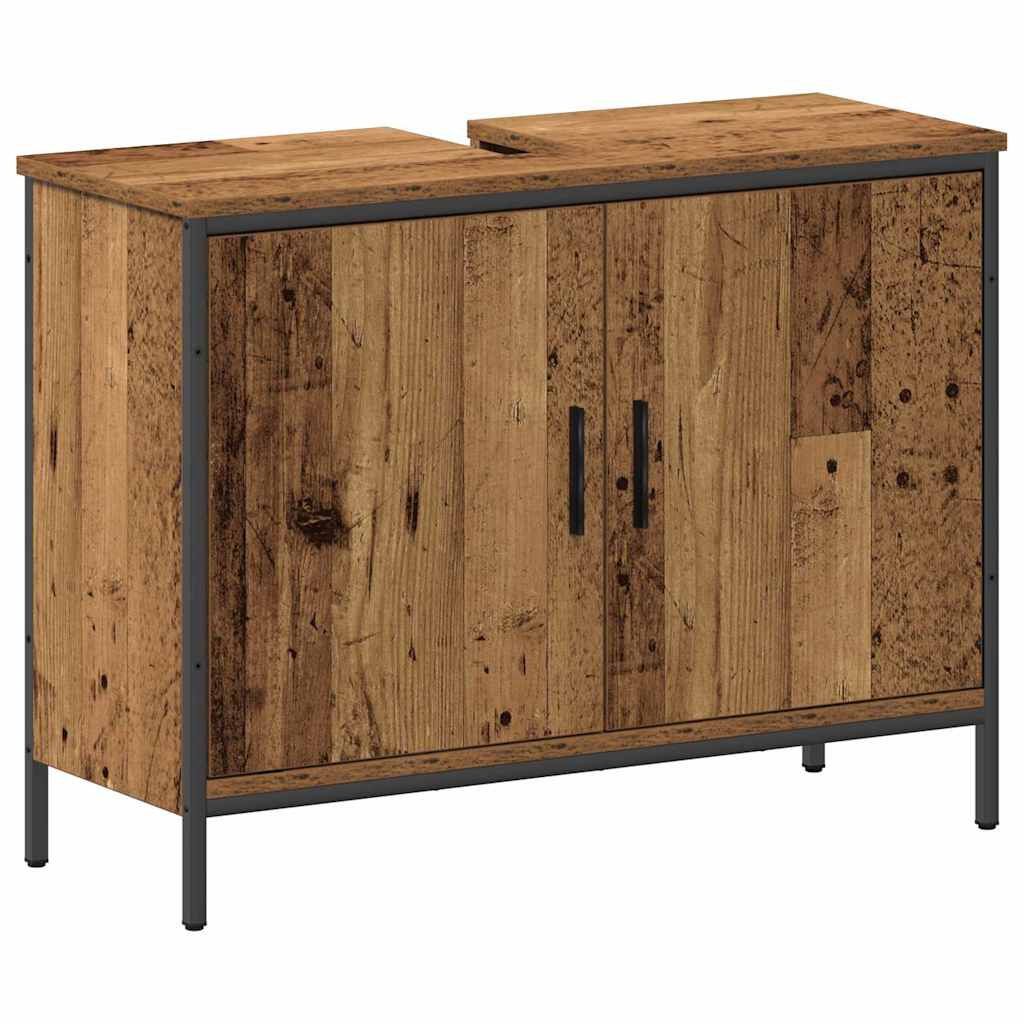 Unità da Bagno con lo scaffale 3 pcs Marrone Legno multistrato | homemem39