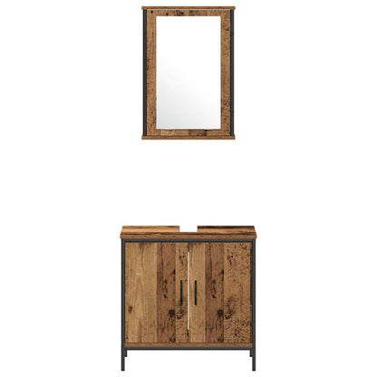 Unità da Bagno con lo scaffale 3 pcs Marrone Legno multistrato | homemem39