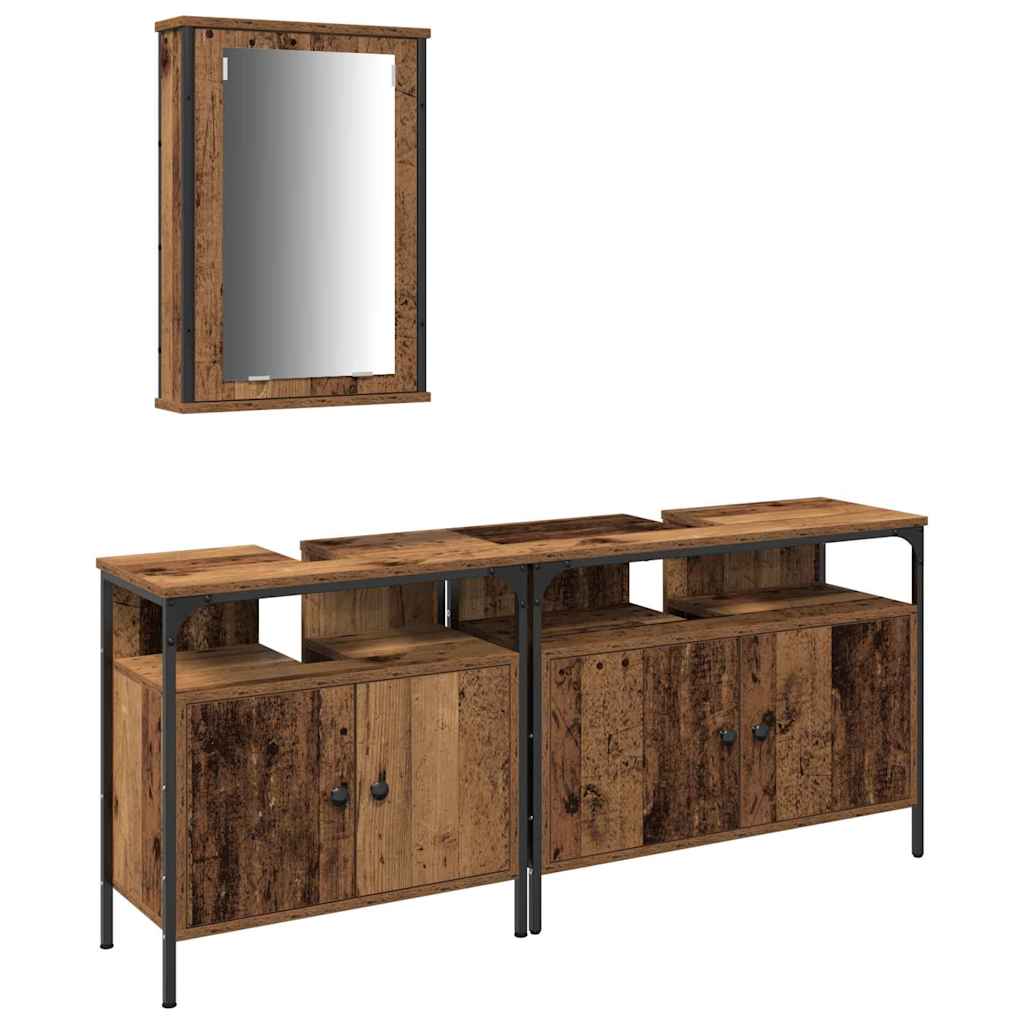 Unità da Bagno 3 pz Marrone 80 x 30 x 60 cm | homemem39