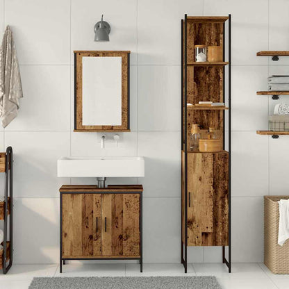 Set di mobili per il bagno 3 pcs Marrone Legno multistrato | homemem39