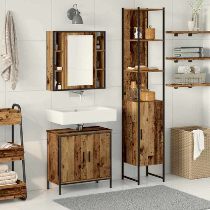 Unità da Bagno 3 pz Marrone 33 x 33 x 185,5 cm | homemem39