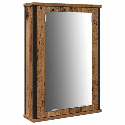 Set di mobili per il bagno con lo scaffale 3 pcs Legno vecchio | homemem39