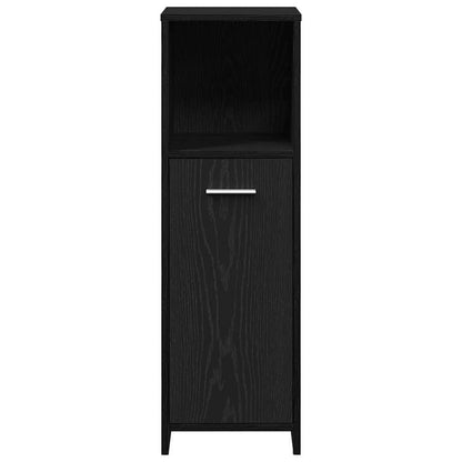 Set di mobili per il bagno 4 pz Rovere Nero 30 x 30 x 183,5 cm | homemem39