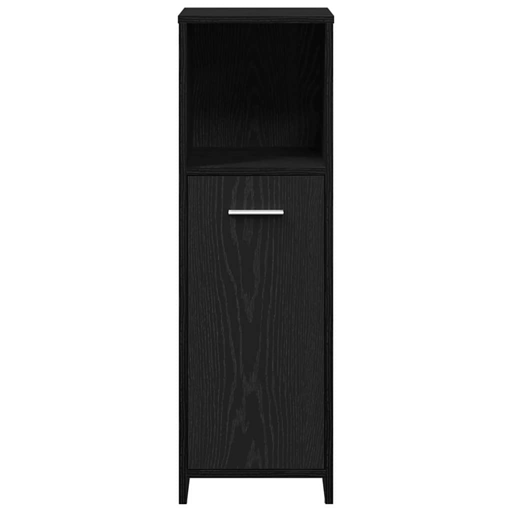 Set di mobili per il bagno 4 pz Rovere Nero 30 x 30 x 183,5 cm | homemem39