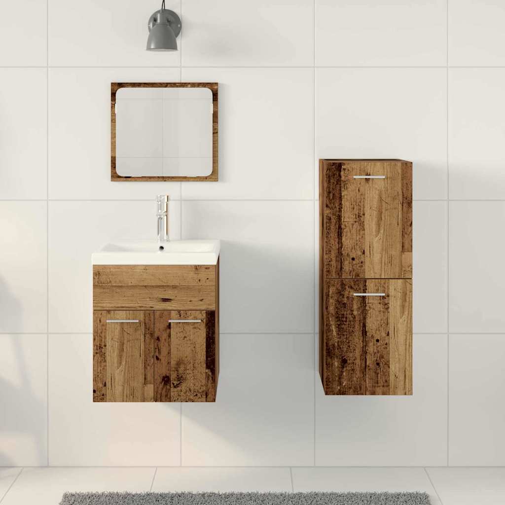 Set di Mobili da Bagno 4 pcs Legno vecchio 41 x 38.5 x 46 cm