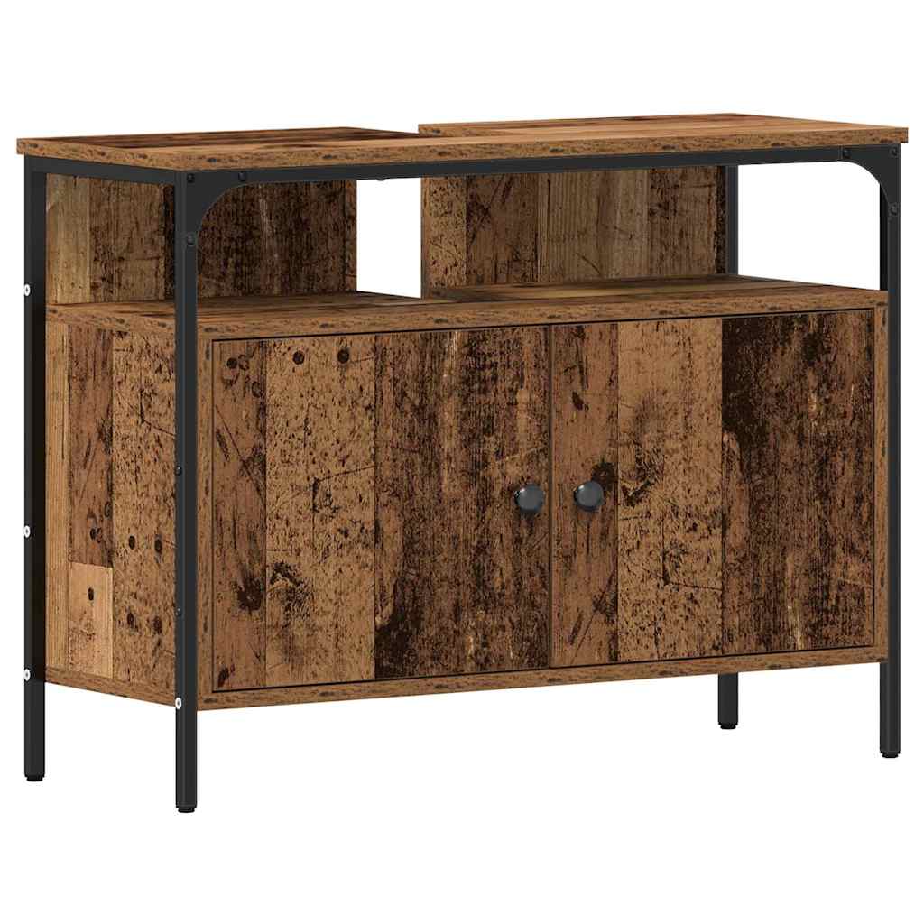 Set di mobili per il bagno 3 pcs Marrone Legno multistrato | homemem39