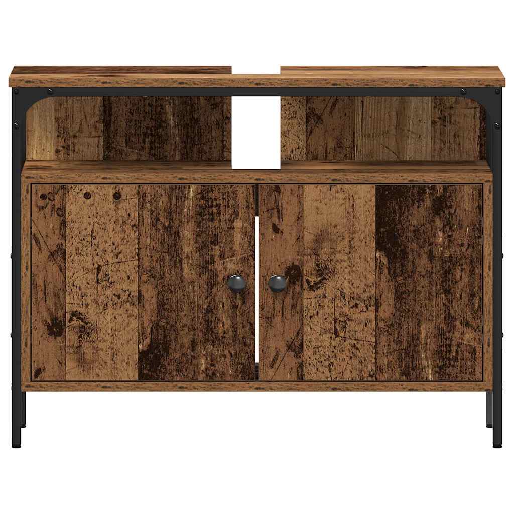 Set di mobili per il bagno 3 pcs Marrone Legno multistrato | homemem39