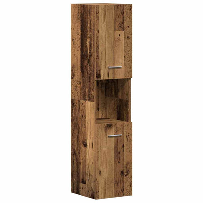 Set di mobili per il bagno con porta 4 pcs Legno vecchio | homemem39
