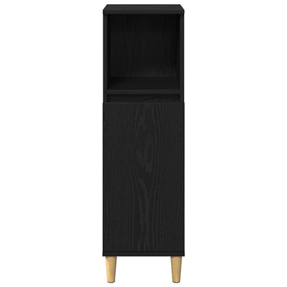 Set di mobili per il bagno 3 pcs Nero Legno multistrato | homemem39