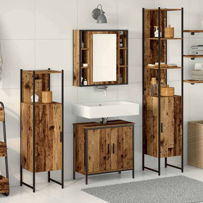 Set di mobili per il bagno 4 pcs Marrone 33 x 33 x 185.5 cm | homemem39