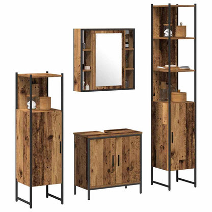 Set di mobili per il bagno 4 pcs Marrone 33 x 33 x 185.5 cm | homemem39