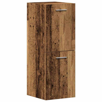 Set di mobili per il bagno con lo scaffale 5 pcs Legno vecchio