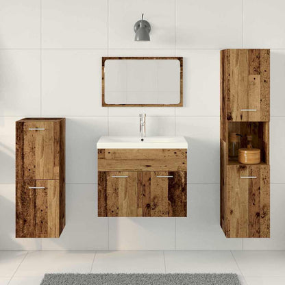 Set di mobili per il bagno 5 pcs Marrone Legno multistrato