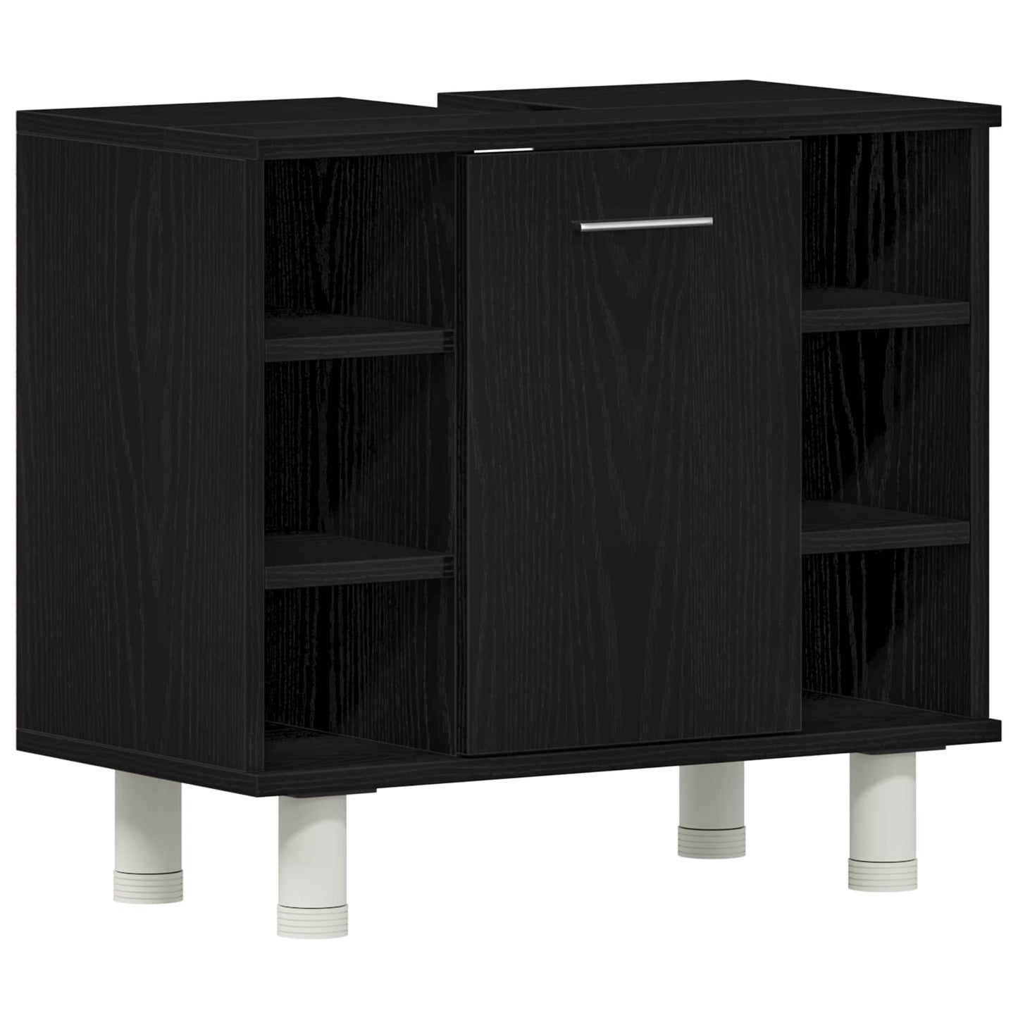 Set di mobili per il bagno 3 pcs Nero 30 x 30 x 179,5 cm | homemem39