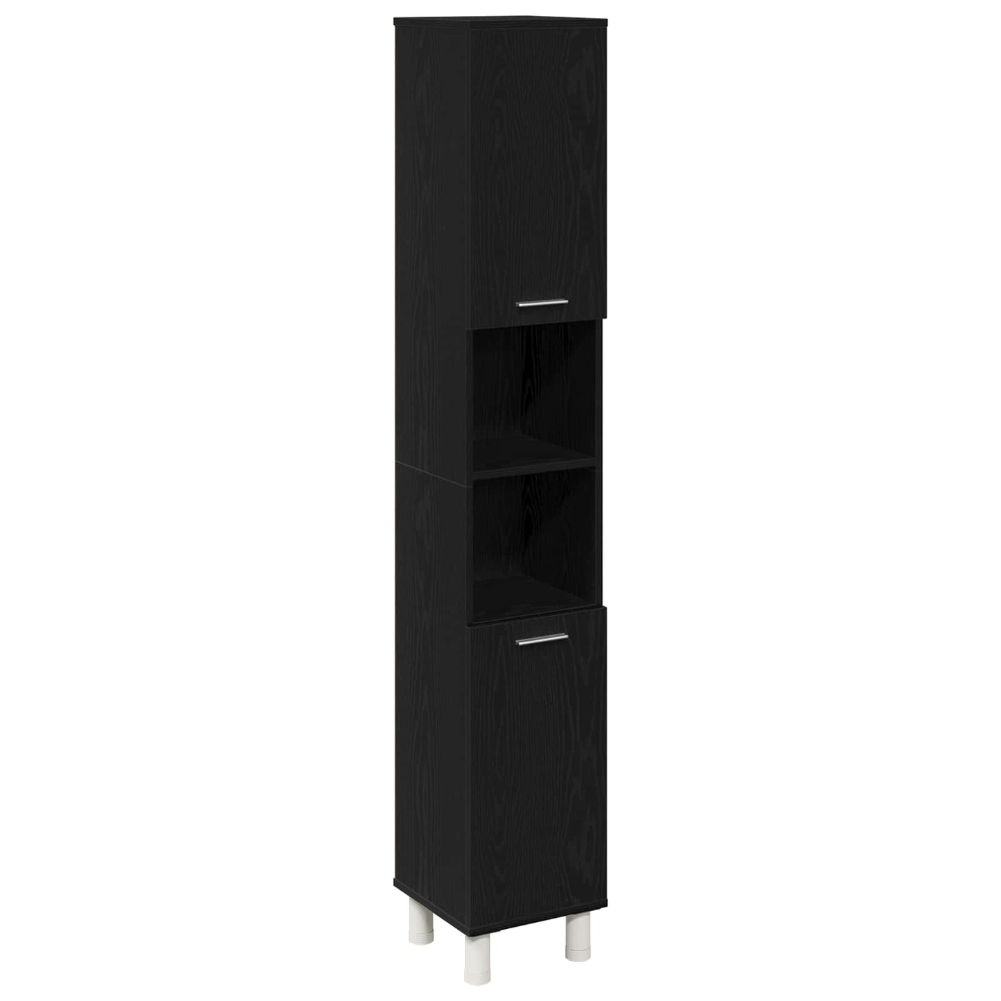 Set di mobili per il bagno 3 pcs Nero 30 x 30 x 179,5 cm | homemem39